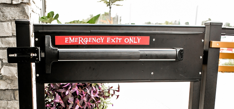 emergency push bar installation in Grass Valley